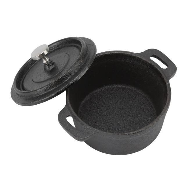Dutch Oven, Cast Iron Double Traditional Thickened Dutch Oven Pot With Lid Cast Iron Dutch Oven With Lid for Slow Cooking, Roasts, Rice, Pasta, Soups
