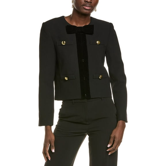 Endless Rose womens Velvet Contrast Jacket, m, Black