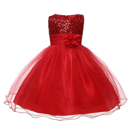 

QWERTYU Infant Baby Toddler Child Children Kids Sleeveless Dresses Floral Summer Dress Bow Sundress for Girl 2Y-9Y 160