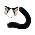 thumbnail image 4 of Conjunto de orejas y cola de animales, novedad para fiestas temáticas de juegos de rol, accesorios para fiestas Negro, 4 of 8