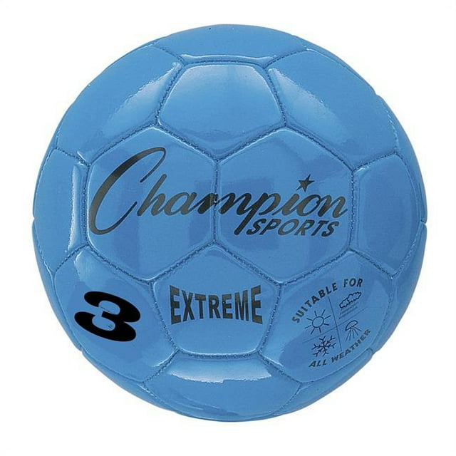 Champion Sports CHSEX3BL-2 Size 3 Soccer Ball Composite, Blue - 2 Each