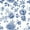 Blue Bouquet, variant on RTIC 40 oz Ceramic Lined Road Trip Tumbler, Leak-Resistant Lid with Straw, Blue Bouquet