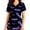 Blue, variant on SCSAlgin Scrub Tops for Women Stretch V Neck Short Sleeve Shirt Nursing Medical Uniform with Pockets
