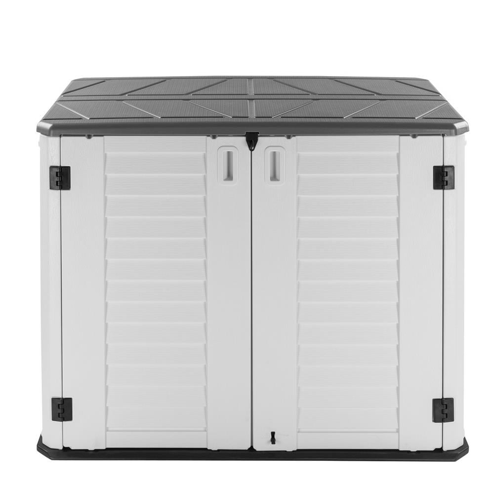 UBesGoo HDPE Outdoor Storage Deck Box Courtyard Storage Box White,250