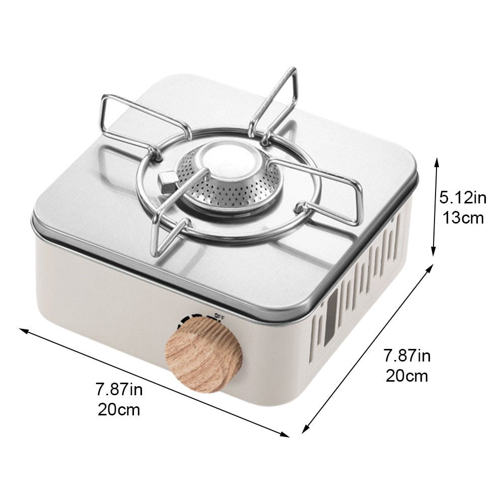 Vjnyvs Stainless Steel Portable Camping Stove Outdoor Camping Card Gas Stove Compact Portable Gas Stove Field Stove Hot Pot Stove