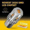 thumbnail image 7 of AUXITO Amber Yellow 1157 2057 2357 7528 BAY15D LED Bulb Replacement for Turn Signal Light, Brake Lights, Tail Lights, Blinker Lights, Side Marker Light Extremely Bright , Pack of 2, 7 of 7