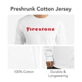 thumbnail image 4 of Firestone Apparel Cotton Branded Long Sleeve T Shirt – Unisex Graphic Logo Tshirts – Classic Fit Casual Tee for Men or Women (Black with White FS Logo - Large), 4 of 7