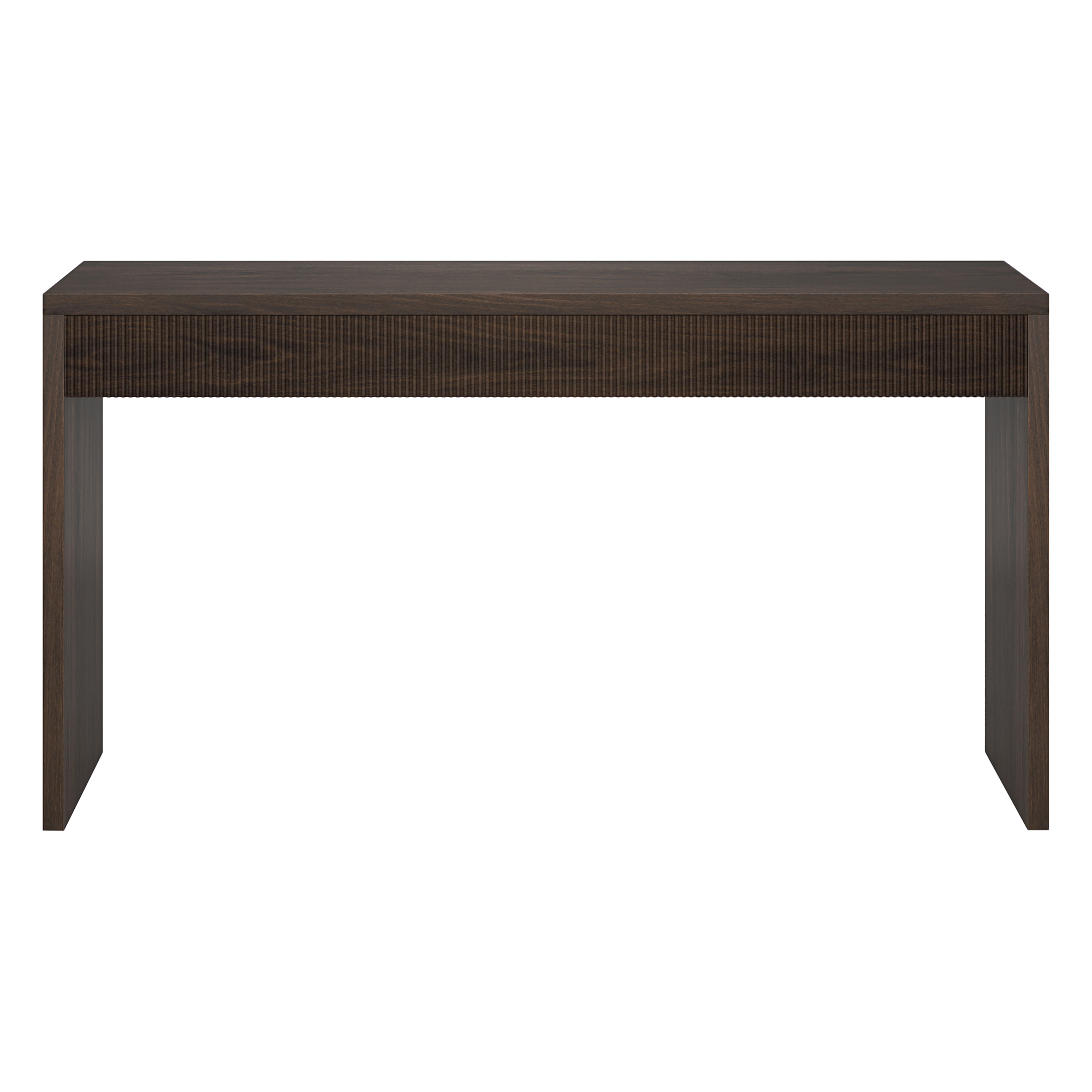 Lawrence 55" Wide Rectangular Console Table in Alder Brown