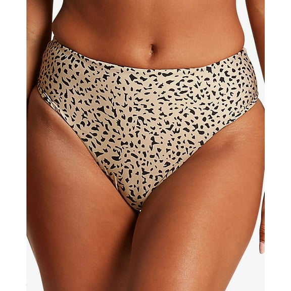 Volcom MULTI Juniors' Ur an Animal High-Waist Bikini Swim Bottoms, US X-Small