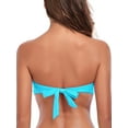 thumbnail image 7 of Ocean Blues Women's Halter Bikini Top Twist Bandeau Swimsuit Top Adjustable & Removable Straps Bikini Bathing Suits for Women, 7 of 7