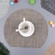 thumbnail image 4 of Mantel semicircular de PVC con aislamiento térmico, mantel individual para bistec (lino) Likrtyny Para estrenar, 4 of 6