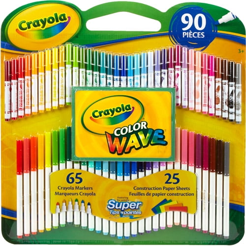 Crayola Super Tips & Pip-Squeaks Marker Set With Construction Paper