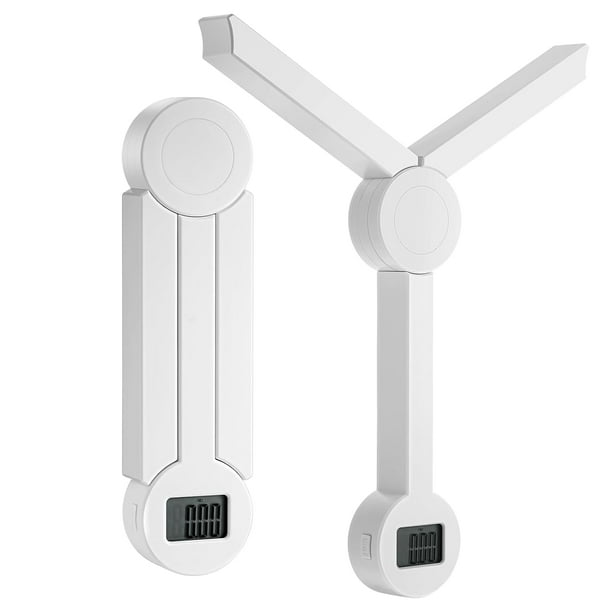 Báscula de cocina digital plegable, báscula de alimentos portátil compacta de alta precisión con pantalla LCD, apagado automático y funciones de tara, para medir la ingesta de personas con una