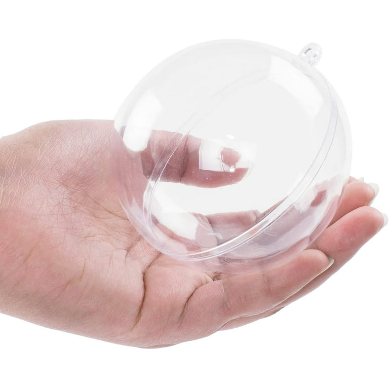 Premium Clear Plastic Acrylic Bath Bomb Mold Shells Kit (80mm, 12