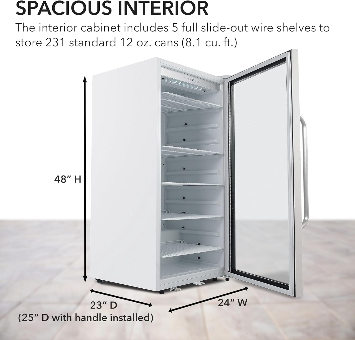 Whynter Freestanding 231-Can Commercial Beverage Refrigerator CBM-815WS