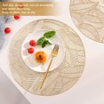 thumbnail image 4 of Mantel individual ANGGREK Otros PVC dorado Redondo 38 cm, 4 of 8