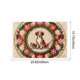 thumbnail image 4 of Felpudo navideño con decoración navideña para puerta de entrada, alfombra navideña bordada para baño, diseño de flor de Pascua y perros, alfombra de entrada rústica, felpudo navideño de bienvenida., 4 of 5