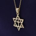 thumbnail image 4 of AFFY 14k Yellow Gold Plated Silver Star of David Cross Pendant Necklace for Women, 4 of 6
