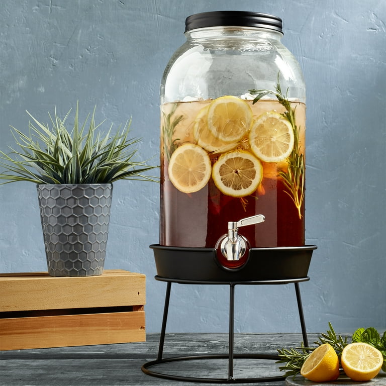 Mason Craft More, Gallon Glass Drink Dispenser, Wide Mouth