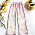 thumbnail image 5 of QWKLEAJ Halloween Pajama Pants Women Flannel Sleepwear Lounge Pants Loose Fit Elastic Waist Sleep Pants Holiday Party Casual Trousers Cute Pumpkin Ghost Print Nightwear, 5 of 6
