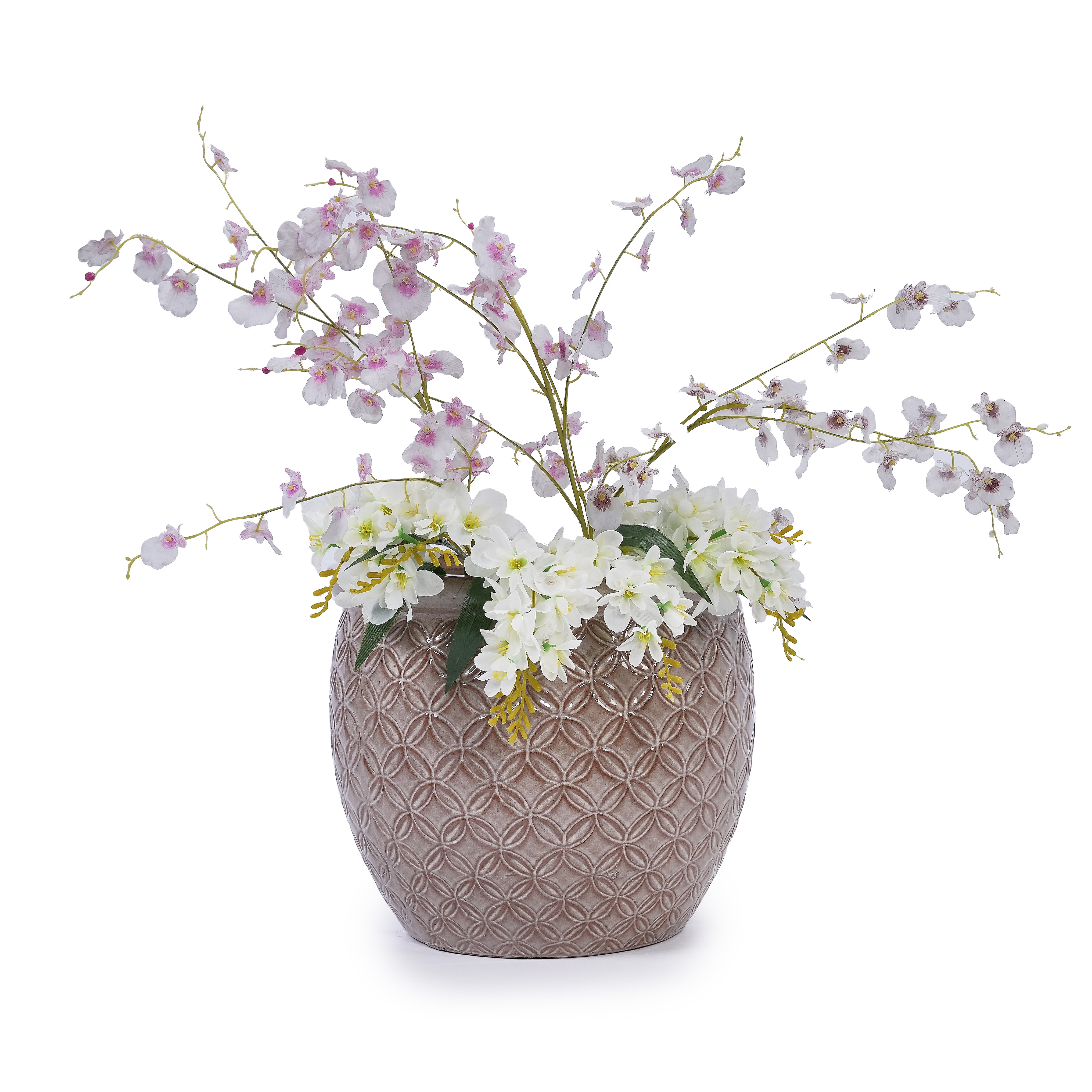 MAYEERTY 3 Pack Ceramic Plant Pots, Planter for Indoor Outdoor Patio, Garden, Yellow