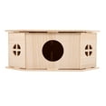 thumbnail image 4 of ibasenice Wood Squirrel House Beige Triangular Design Small Animals 1 Pcs, 4 of 8