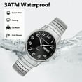 thumbnail image 4 of Watches for Men Analog Quartz Watches with Stainless Steel Expansion Band, Waterproof Watches Father's Day Gifts for men, 4 of 9
