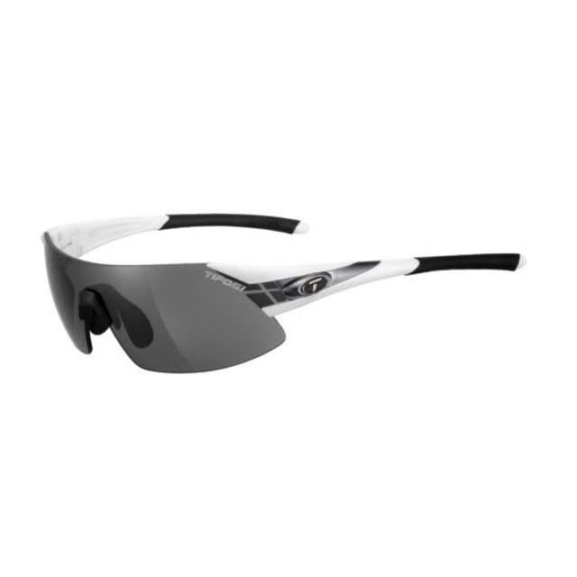 PODIUM XC, WHITE/GUNMETAL INTERCHANGEABLE SUNGLASSES SMOKE/AC RED/CLEAR ...