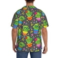 thumbnail image 3 of Sikiie Cactus In Pots Men's Wrinkle Free Untucked Cuban Shirt Business Casual Button Down Shirts Short Sleeve Shirt4X-Large, 3 of 5