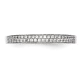 thumbnail image 4 of Solid 14K White Gold Engagement Micro Pave Diamond Wedding Band Ring Size 7 (.215 cttw.), 4 of 8