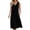 Black, variant on Vivianyo HD Women's Split V-Neck Midi Dress, Summer Casual Empire Waist Dress for Women, With Sleeveless Cut and Side Pockets, Women's L, Sizes S-2XL