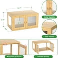 thumbnail image 2 of Panera de bambú para encimera de cocina, panera de granja con 2 puertas, panera de madera, recipiente para guardar pan casero, natural, 2 of 6