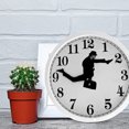 thumbnail image 4 of Reloj de pared Deportes Senderismo Recordatorio de tiempo silencioso Reloj de plástico preciso Decoración del hogar Regalo para oficina Dormitorio, Blanco Inevent HA007860-02B, 4 of 6