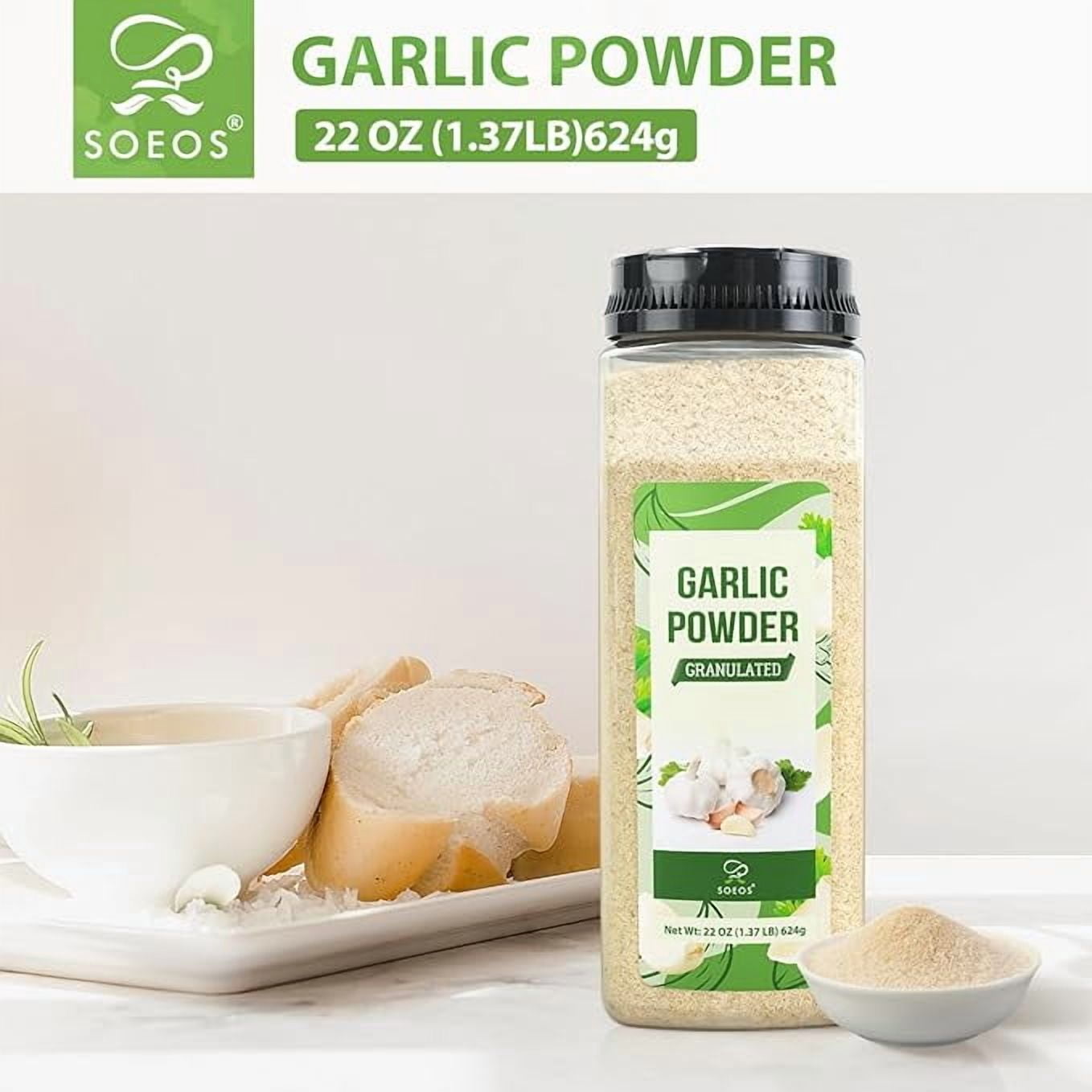 Soeos Garlic Powder, 22 oz (624g) Each, 2-Pack – Premium Granulated Garlic for Cooking & Seasoning