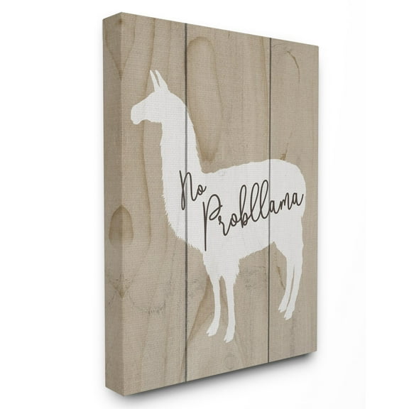 The Stupell Home Decor Collection No Probllama Llama Wall Art
