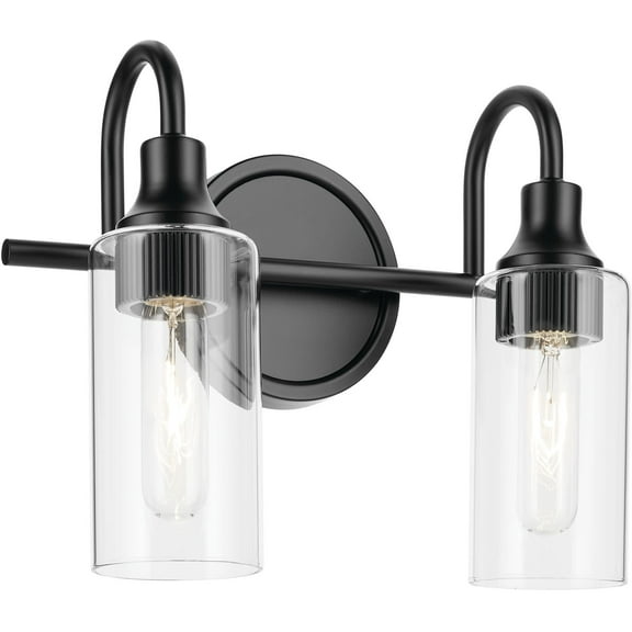 Kichler 55210 Kavi 2 Light 13" Wide Vanity Light - Black