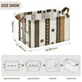 thumbnail image 7 of Yayeee Foldable Storage Basket for Shelves with Handles Set of 2 Waterproof Cloth Bins, Beige Abstract Dots, 7 of 7