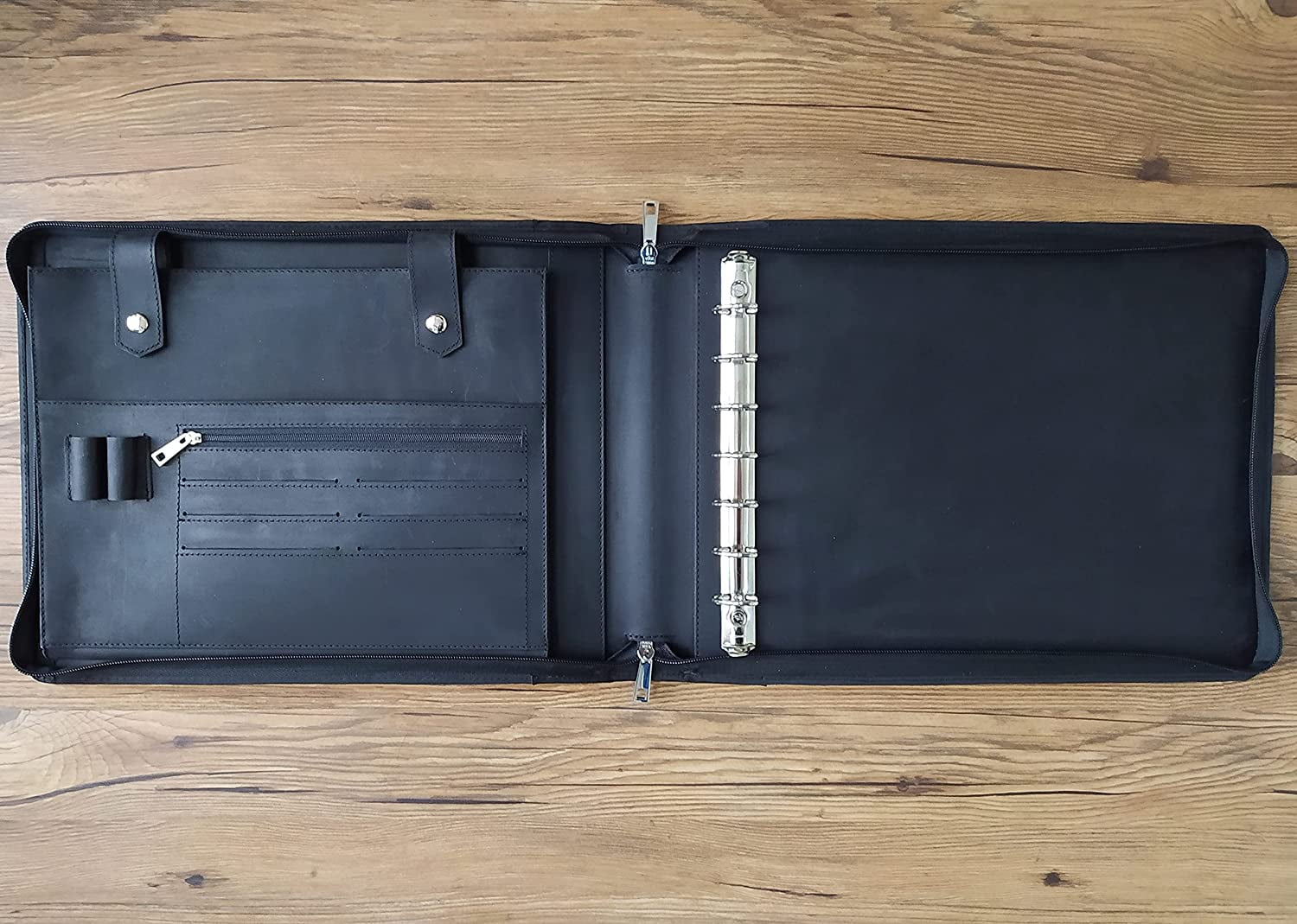 7 Ring Check Binder for Business Checks, Checkbook Binder with Zipper for 3-up Business Checks,Personalized Check Book Portfolio for 9 x 13 inch Sheets 600 Check, Check Holders for Men/Women