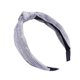 thumbnail image 1 of Diadema de tela a la moda para mujer, banda para el pelo con nudo cruzado, aro para el pelo con lazo (gris), 1 of 2