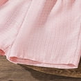 thumbnail image 6 of CAUYDY Toddler Girl Clothes 2Pcs Baby Girl Summer Outfits Ruffle Sleeveless Shirts Floral Tops + Shorts Clothing Set Kids Girl 1-5T T-Shirt Set (Sizes 9-10 Years,F02-Pink), 6 of 7