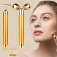 thumbnail image 2 of 2 - in - 1 Beauty stick 24K Golden pulse facial masajista, rodillo eléctrico y T - Arm Eye nasofaringe masajista levantamiento facial instantáneo, anti - arrugas, piel apretada, cara apretada SHANG Belleza y salud, 2 of 2