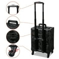 thumbnail image 2 of Byootique Rolling Makeup Train Case Cosmetic Trolley Organizer Salon CB Shadows, 2 of 9