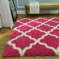 thumbnail image 3 of Maxy Home Bella Trellis Pink 5 ft. x 7 ft. Shag Area Rug, 3 of 7
