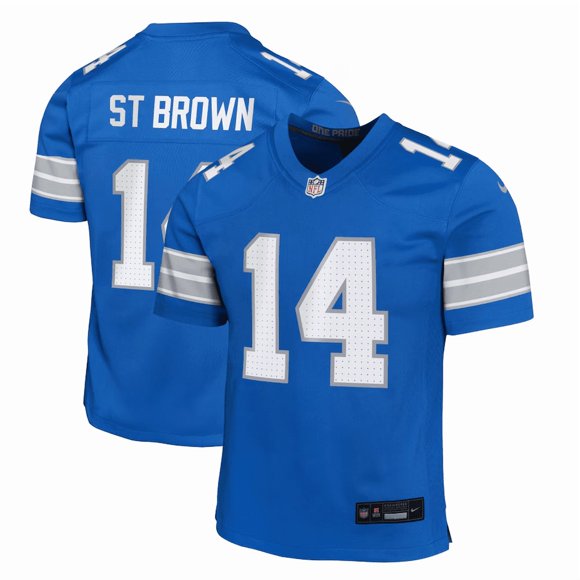 Youth Amon-Ra St. Brown Detroit Lions NFL Player Game Team Jersey