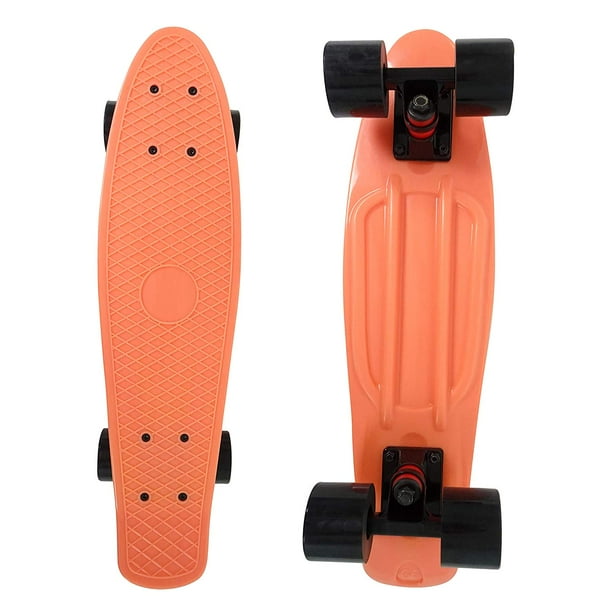 Vezve Mini Cruiser Skateboard Complete For Girls 22 Inch 59mm Orange Walmart Com Walmart Com