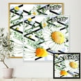 thumbnail image 4 of Designart 'Wild Spring Chamomile Flowers On Geometric Lines' Traditional Framed Canvas Wall Art Print, 4 of 5