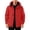 Red, variant on Hooded Multi Pocket Outdoor Jacket Men Hooded Zip Up Windproof Water Resistant Hiking Jacket White XXL