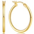 thumbnail image 1 of Pendientes de aro Fanglcy de oro de 14 quilates para mujer, 15/20/25/35/45/55 mm, 1 of 6