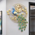 thumbnail image 3 of Luxury Large Peacock Wall Clock Metal Living Room Bedroom Wall Watch Decor, 3 of 23