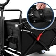 thumbnail image 5 of BEAU JARDIN Collapsible Folding Wagon 300 Pound Capacity Heavy Duty Foldable Beach Wagon Cart Grocery Utility Wagon for Garden Sports Shopping Outdoor All Terrain Wheel Portable Black, 5 of 10